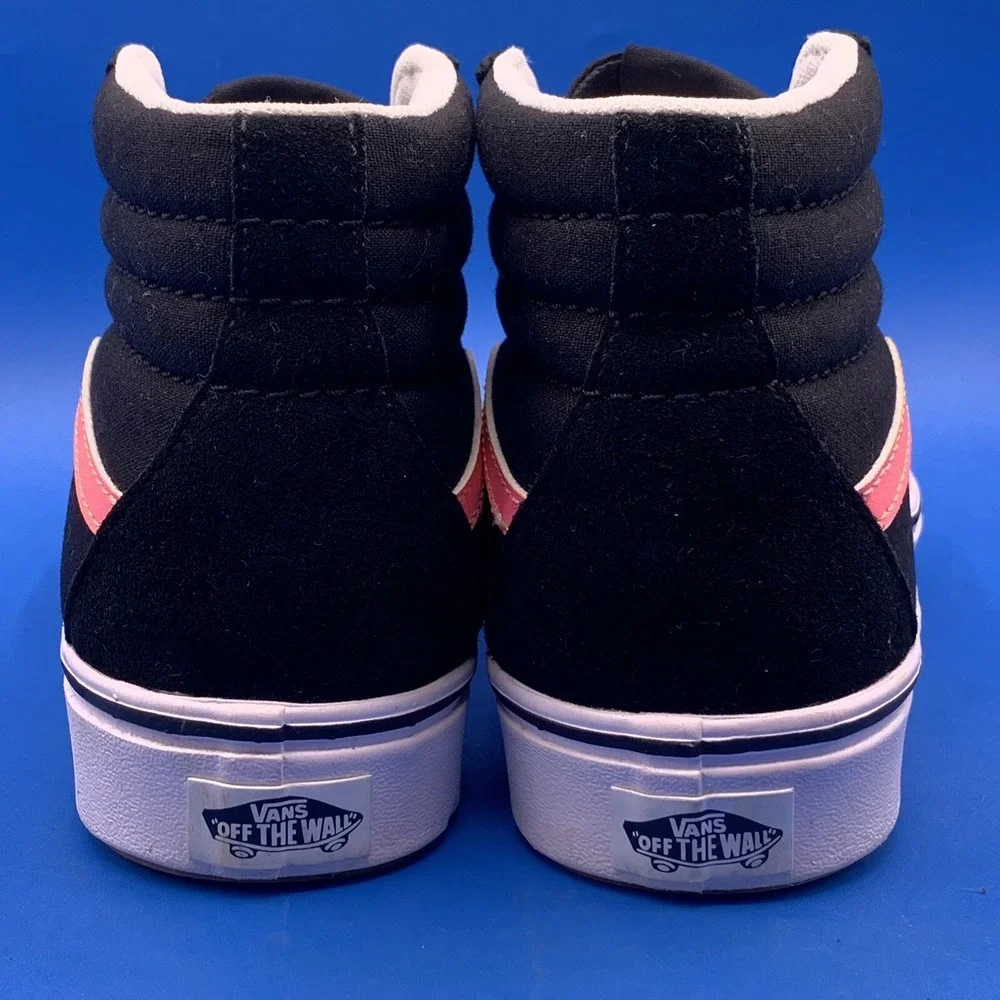 Vans Kids ComfyCush SK8-Hi Black Suede Colorful Laces - JUNIORS Size US 6.5